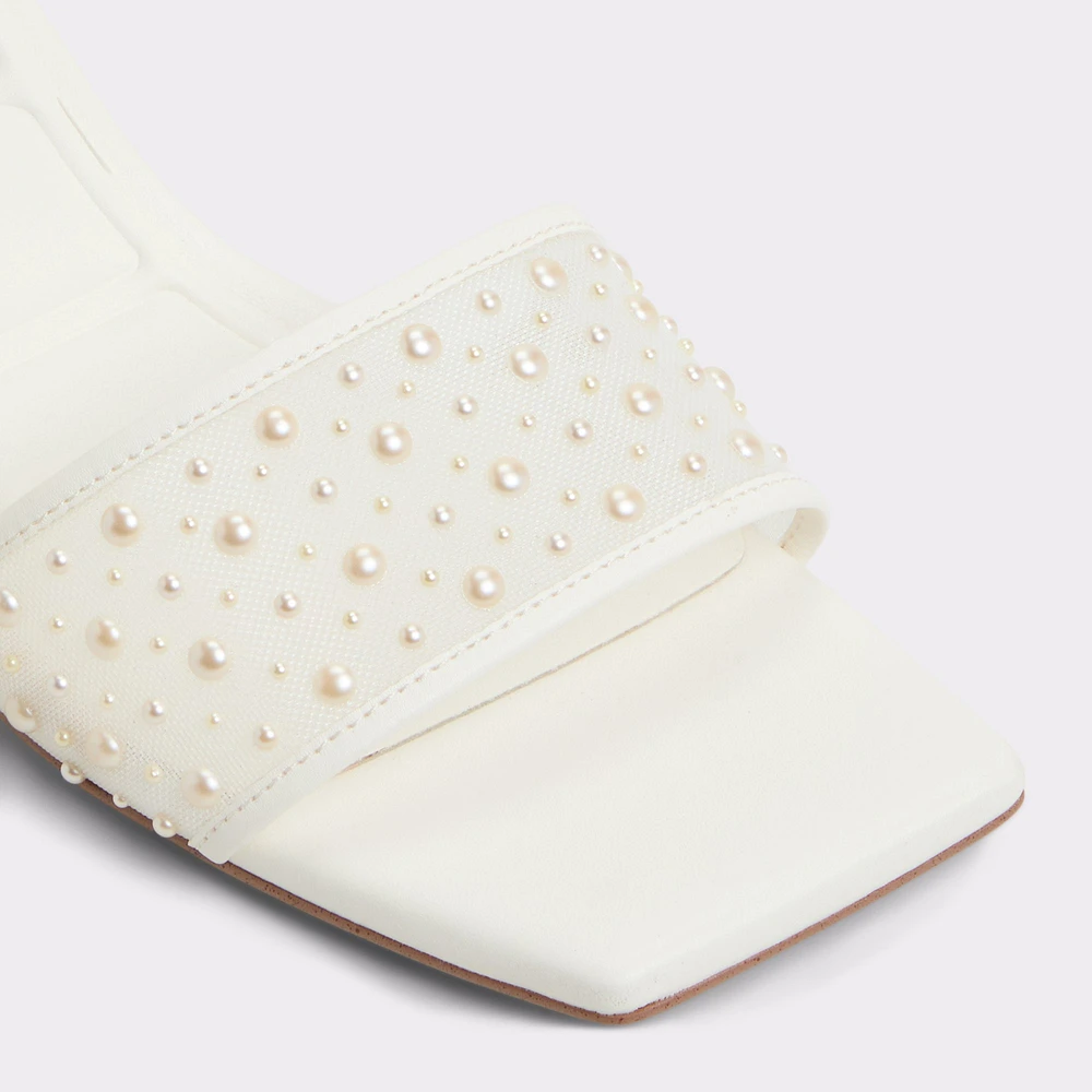 Pearlia Blanc Femmes Mules a talons | ALDO Canada