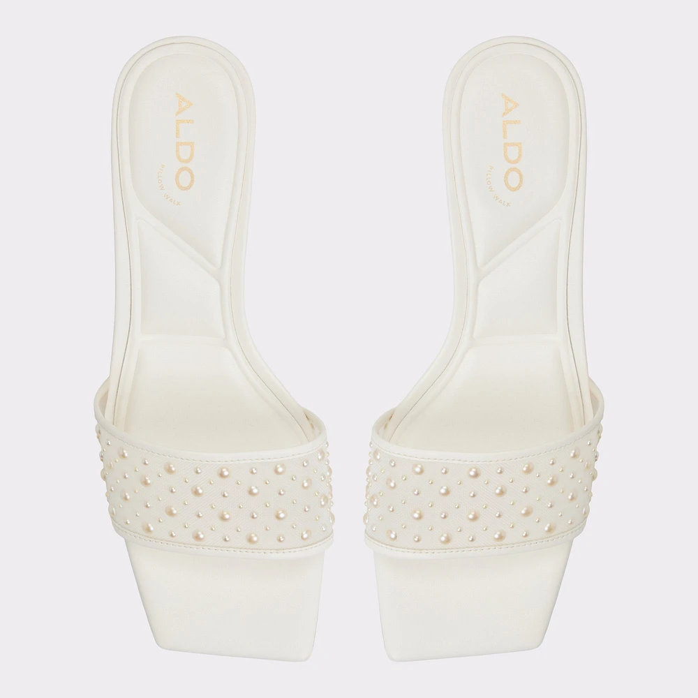 Pearlia Blanc Femmes Mules a talons | ALDO Canada