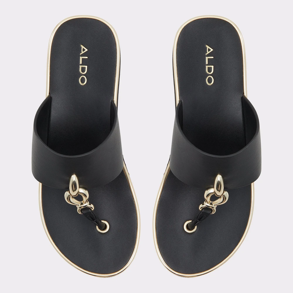 Penelopy Noir Femmes Sandales plateformes et compensées | ALDO Canada