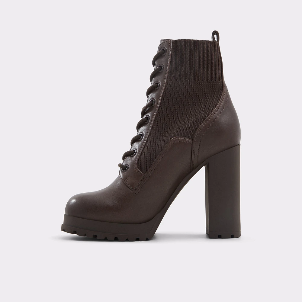 Rebellious Dark Brown Women's Combat boots | ALDO Canada