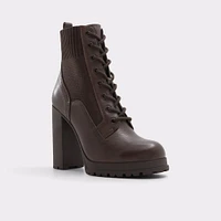 Rebellious Dark Brown Women's Combat boots | ALDO Canada