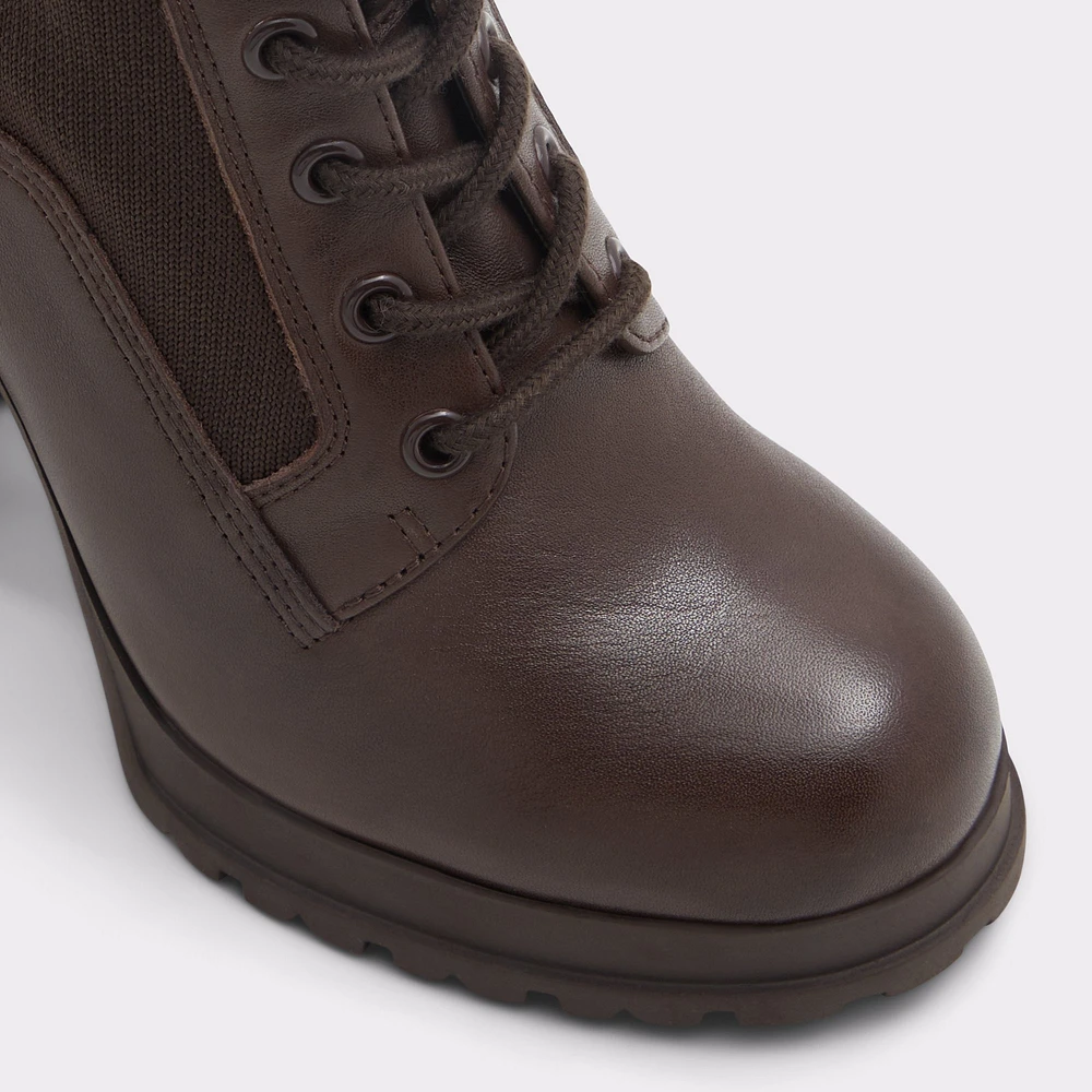 Rebellious Dark Brown Women's Combat boots | ALDO Canada