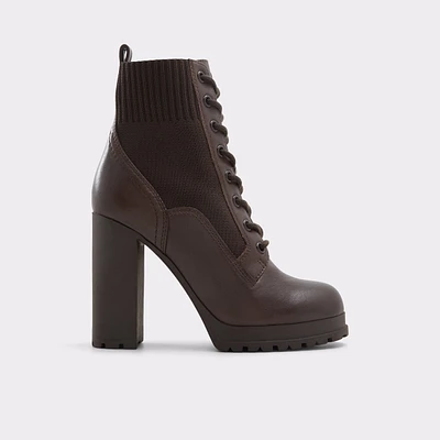 Rebellious Dark Brown Women's Combat boots | ALDO Canada