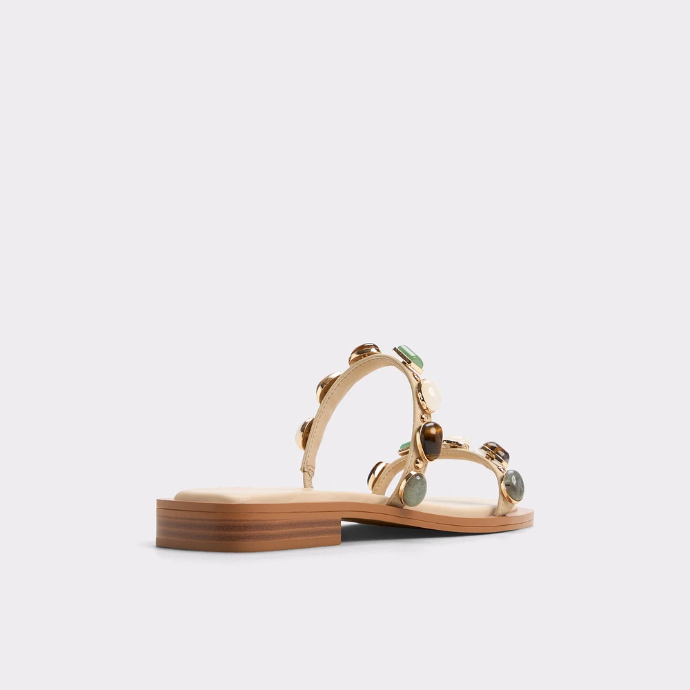 Sapphira Medium Beige Women's Flat Sandals | ALDO Canada