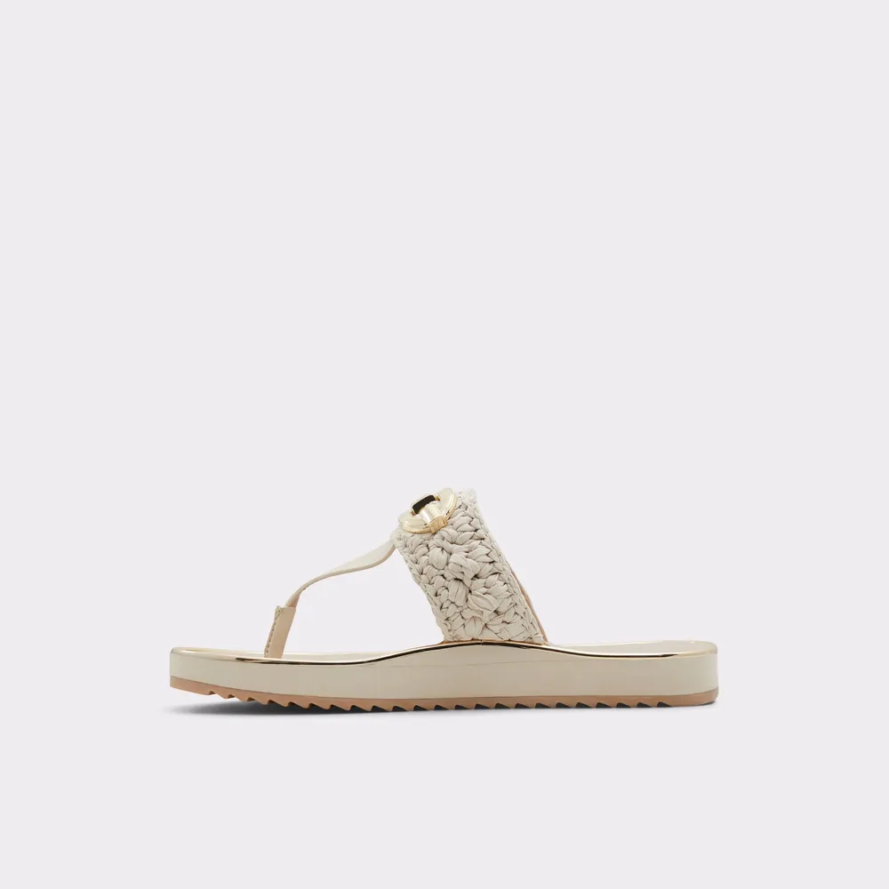 Searene Beige Women's Flat Sandals | ALDO Canada