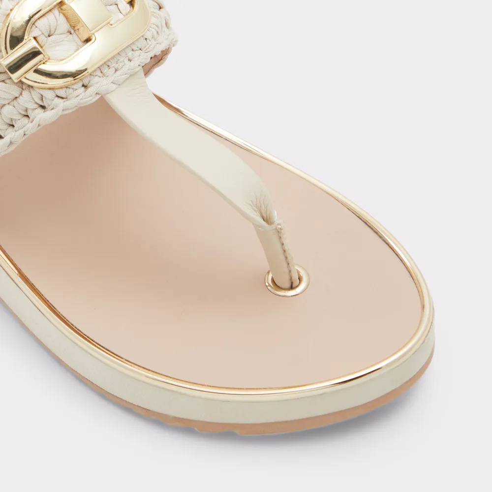 Searene Beige Women's Flat Sandals | ALDO Canada