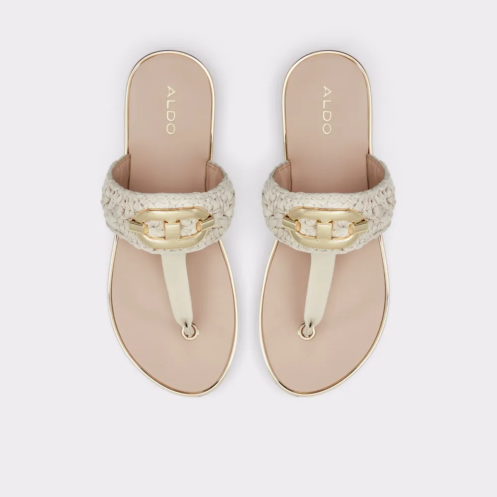 Searene Beige Women's Flat Sandals | ALDO Canada