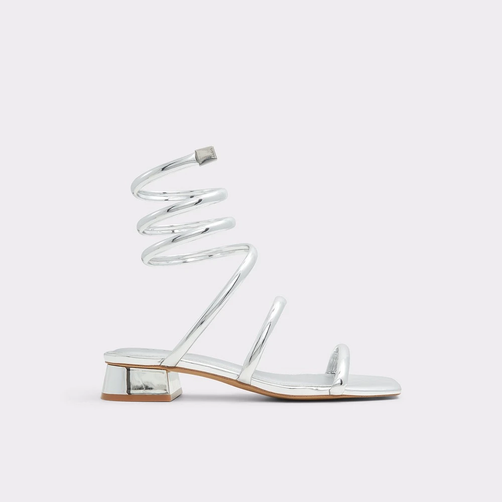 Spinna Silver Women's Block Heels | ALDO Canada