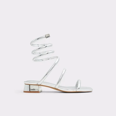 Spinna Silver Women's Strappy sandals | ALDO US