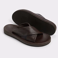 Steele Marron Foncé Hommes Sandales | ALDO Canada