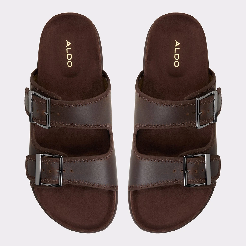 Sunnyside Dark Brown Men's Slides | ALDO Canada