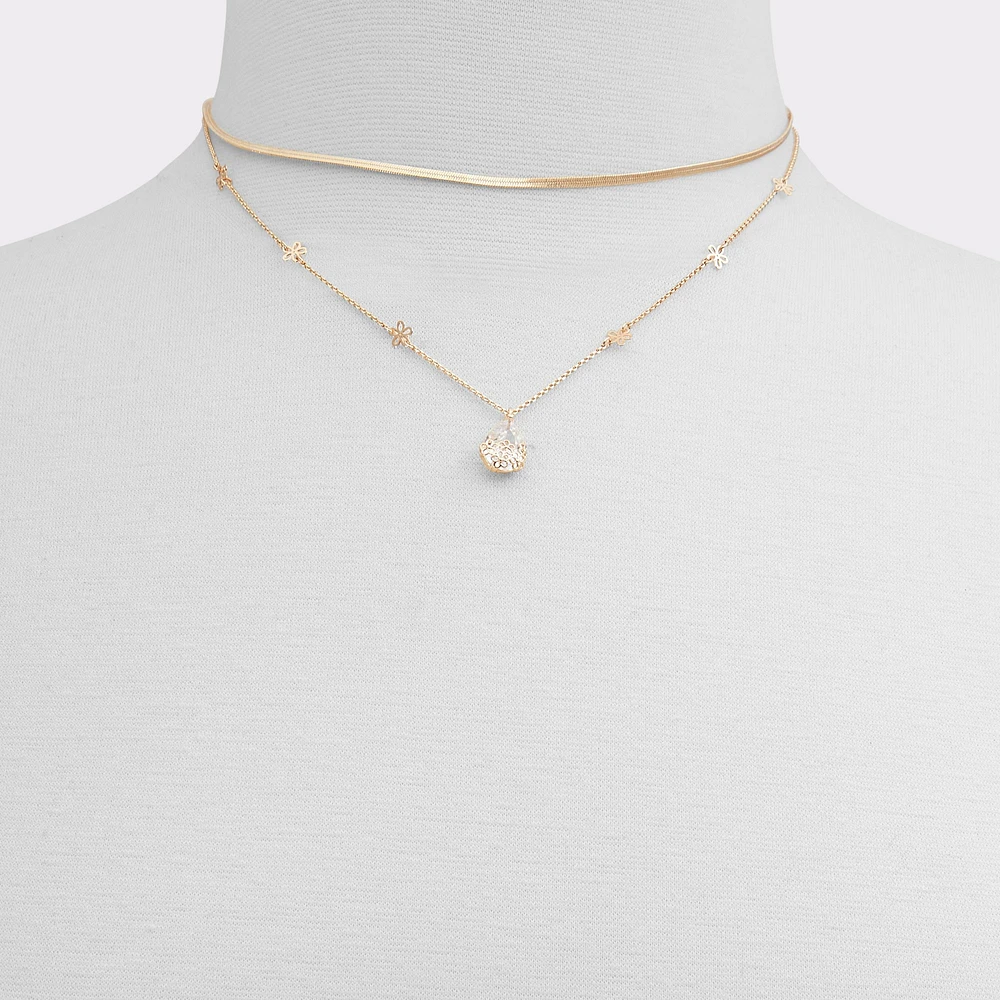 Teardrop Gold/Clear Multi Women's Necklaces | ALDO Canada