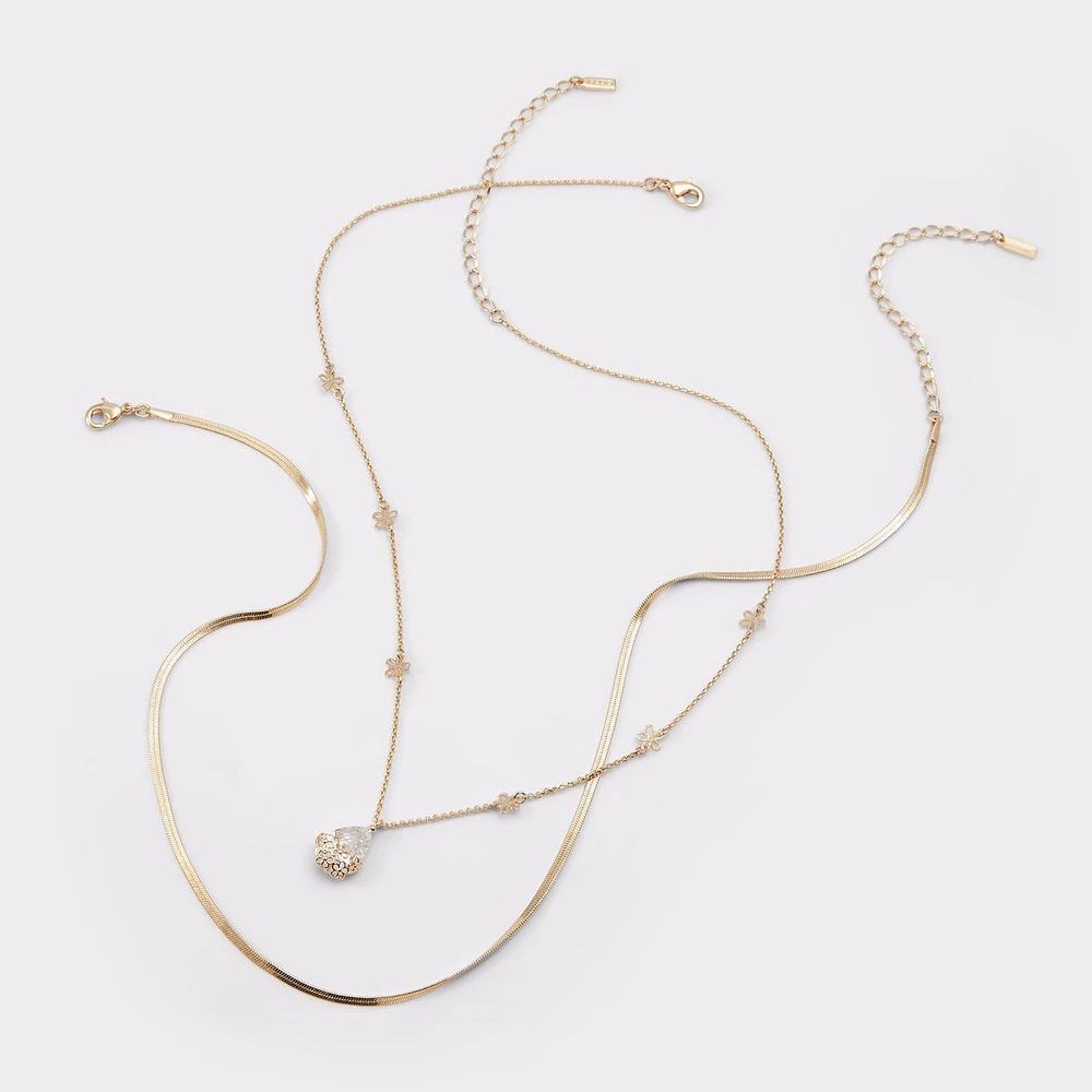 Teardrop Gold/Clear Multi Women's Necklaces | ALDO Canada