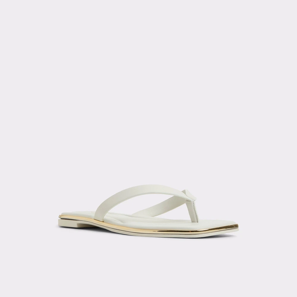 Theao White/Bone Women's Thong Sandals | ALDO Canada