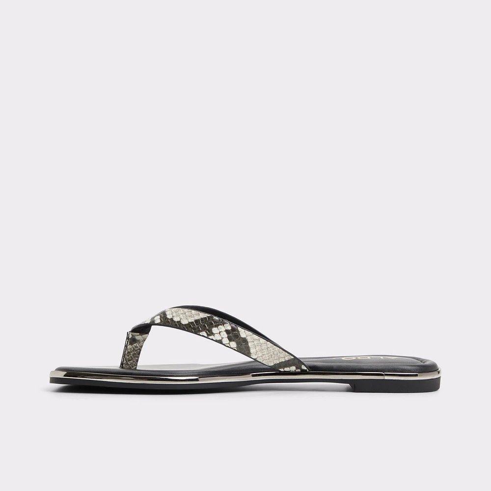 Theao Blanc/Noir Femmes Sandales tongs | ALDO Canada