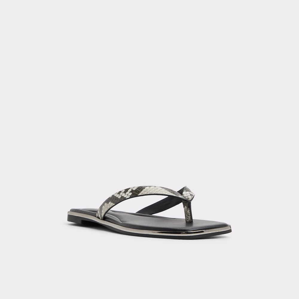 Theao Blanc/Noir Femmes Sandales tongs | ALDO Canada