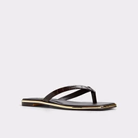 Theao Dark Brown Women's Thong Sandals | ALDO Canada