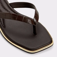 Theao Dark Brown Women's Thong Sandals | ALDO Canada