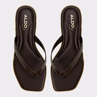 Theao Dark Brown Women's Thong Sandals | ALDO Canada