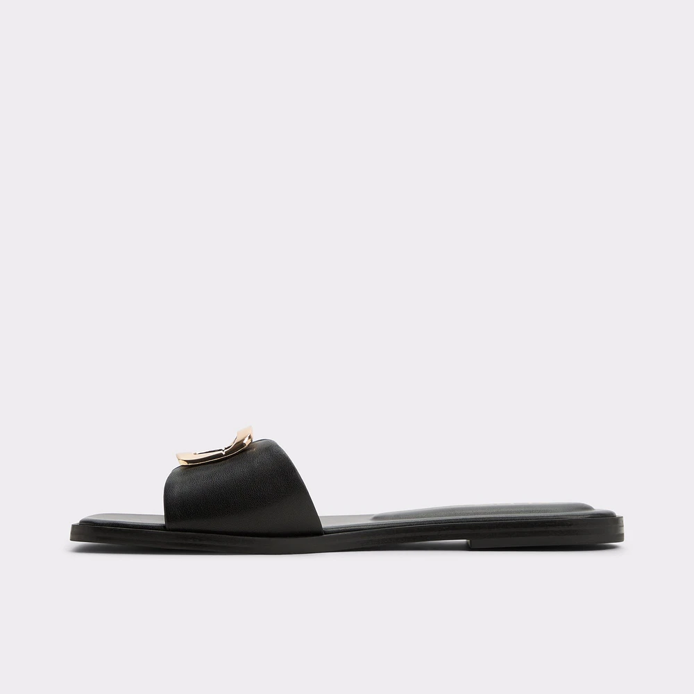 Tidella Black Women's Flat Sandals | ALDO Canada