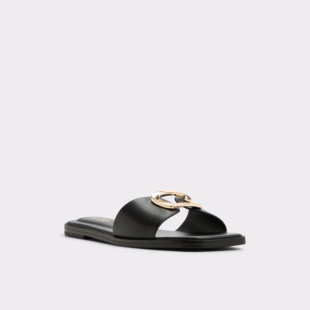 Tidella Black Women's Flat Sandals | ALDO Canada