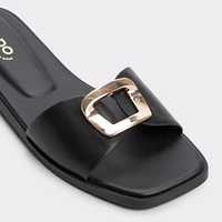 Tidella Black Women's Flat Sandals | ALDO Canada