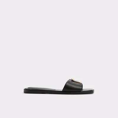 Tidella Black Women's Flat Sandals | ALDO Canada