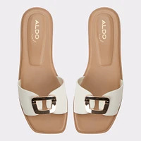 Tidella White Women's Flat Sandals | ALDO Canada