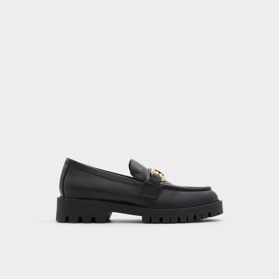 Tobey Black Synthetic Smooth Women's Loafers & Oxfords | ALDO US