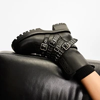 Vortexia Noir Femmes Bottes de combat | ALDO Canada