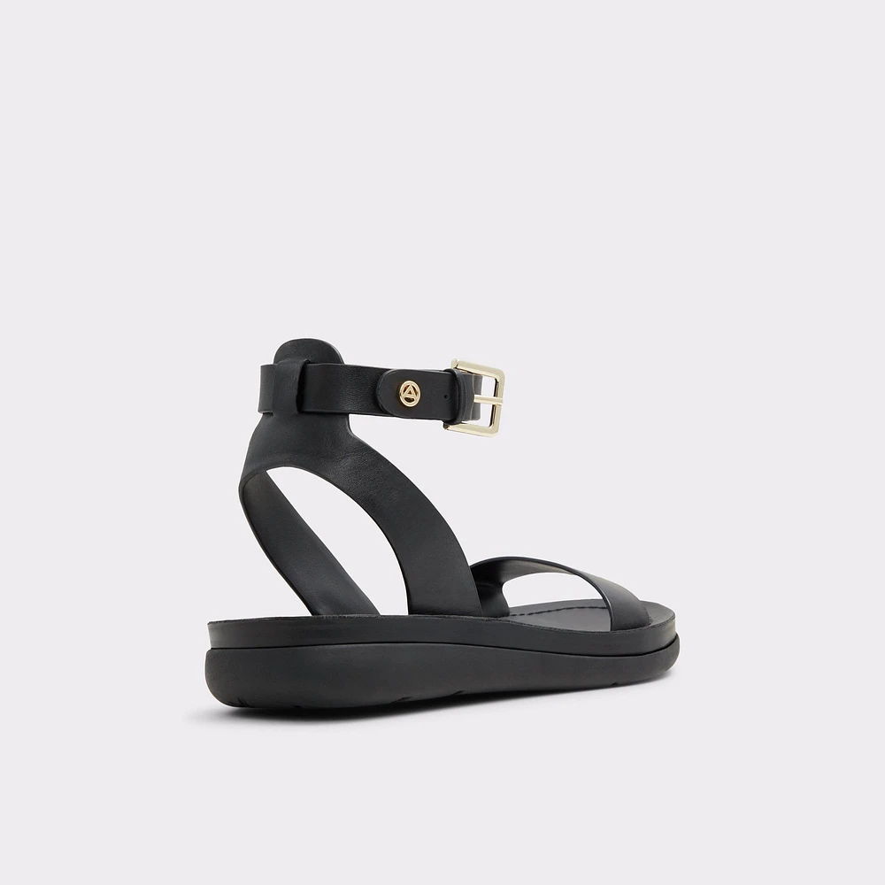 Wesleyan Black Women's Flat Sandals | ALDO Canada