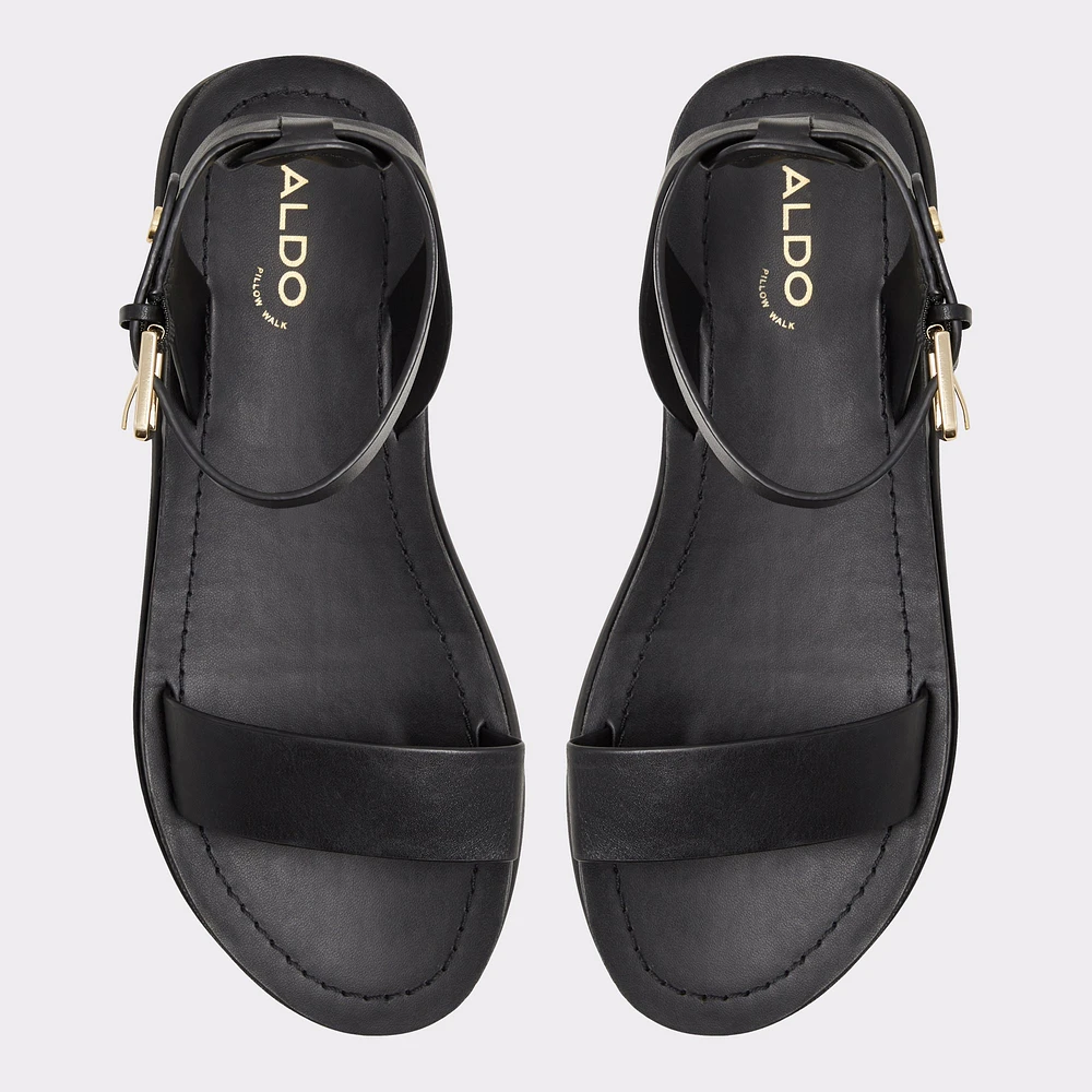 Wesleyan Black Women's Flat Sandals | ALDO Canada