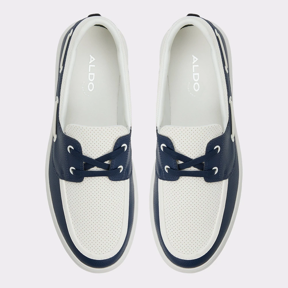 Wildwave White/Navy Men's Boat Shoes | ALDO Canada