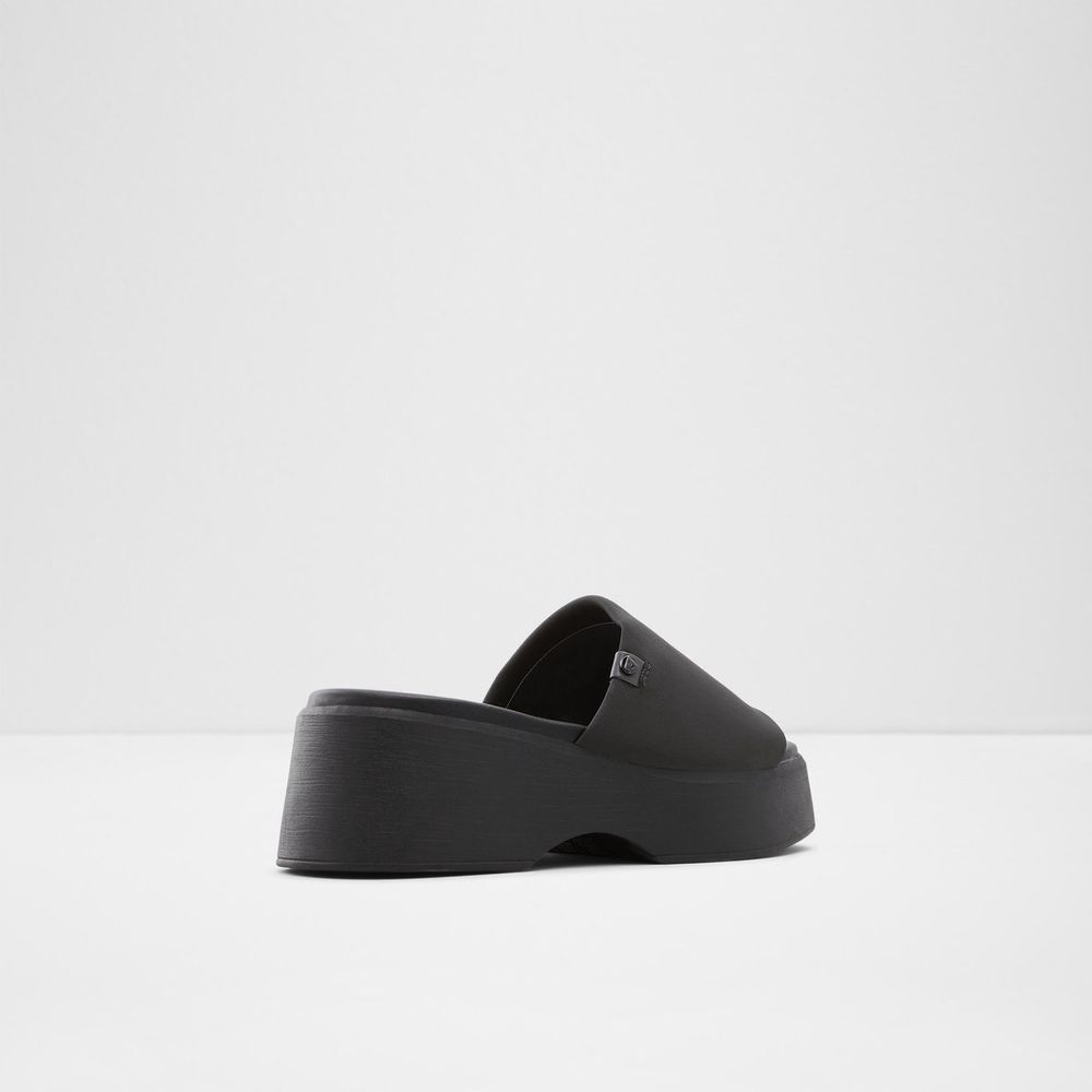 Yassu Black Textile Stretch Women's Platform Sandals | ALDO US