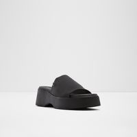 Yassu Black Textile Stretch Women's Platform Sandals | ALDO US