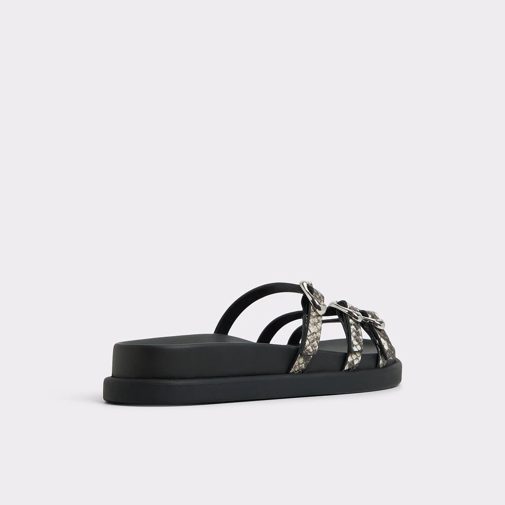 Zephyra White/Black Women's Footbed sandals | ALDO Canada
