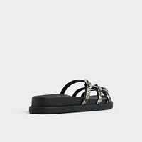 Zephyra White/Black Women's Footbed sandals | ALDO Canada
