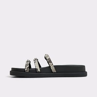 Zephyra White/Black Women's Footbed sandals | ALDO Canada