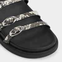 Zephyra White/Black Women's Footbed sandals | ALDO Canada