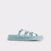 Zephyra Pastel Blue Women's Footbed sandals | ALDO Canada