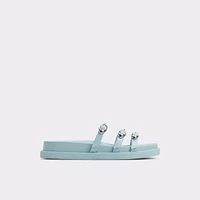 Zephyra Pastel Blue Women's Footbed sandals | ALDO Canada
