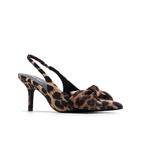 Atheena Brown Multi Women's Animal Print Shoes Bags