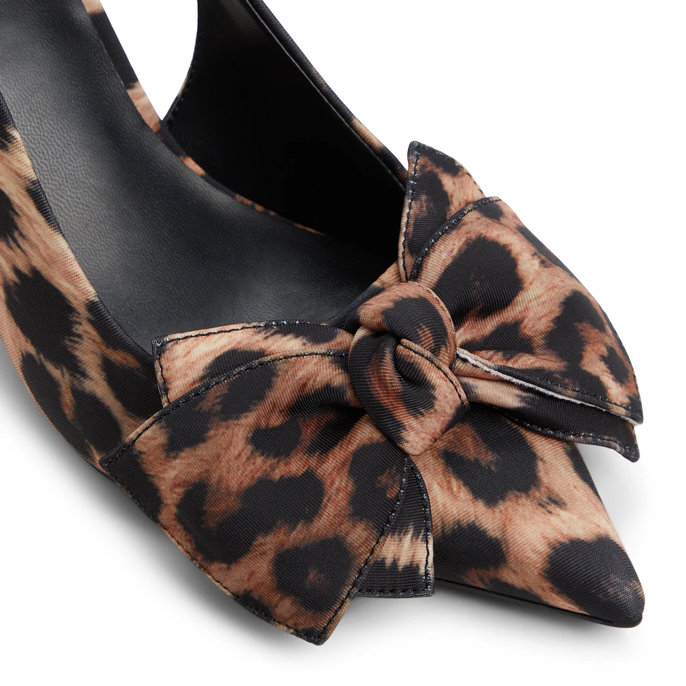 Atheena Brown Multi Women's Animal Print Shoes Bags