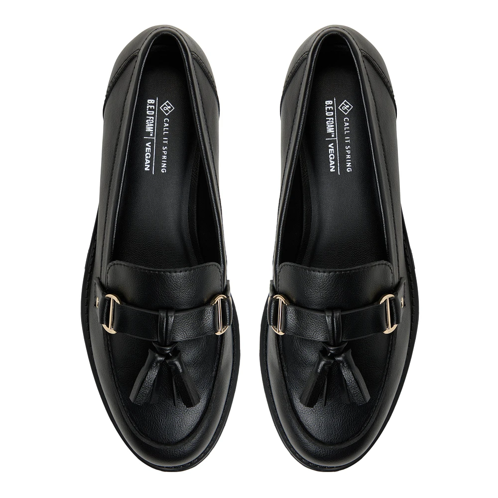 Attina Black Women's Loafers