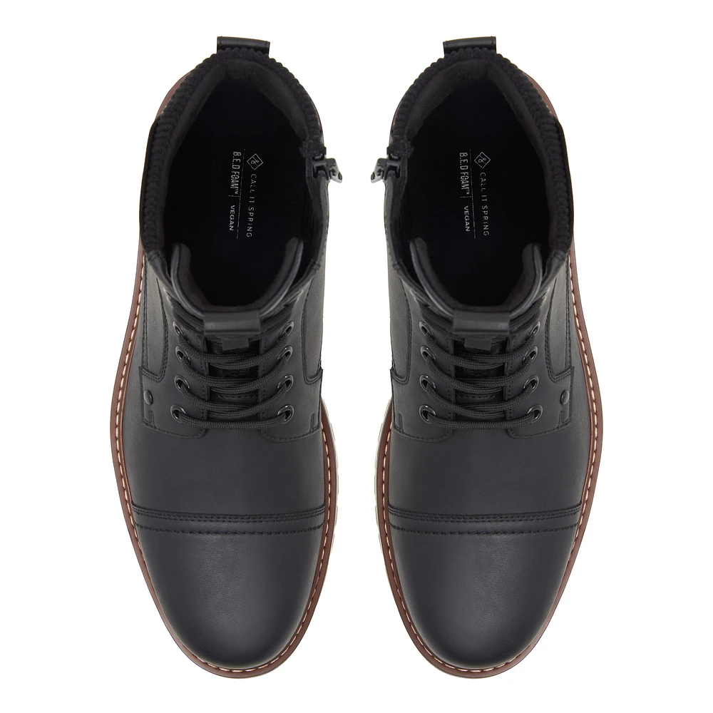 Caines Black Men's Lace-up Boots