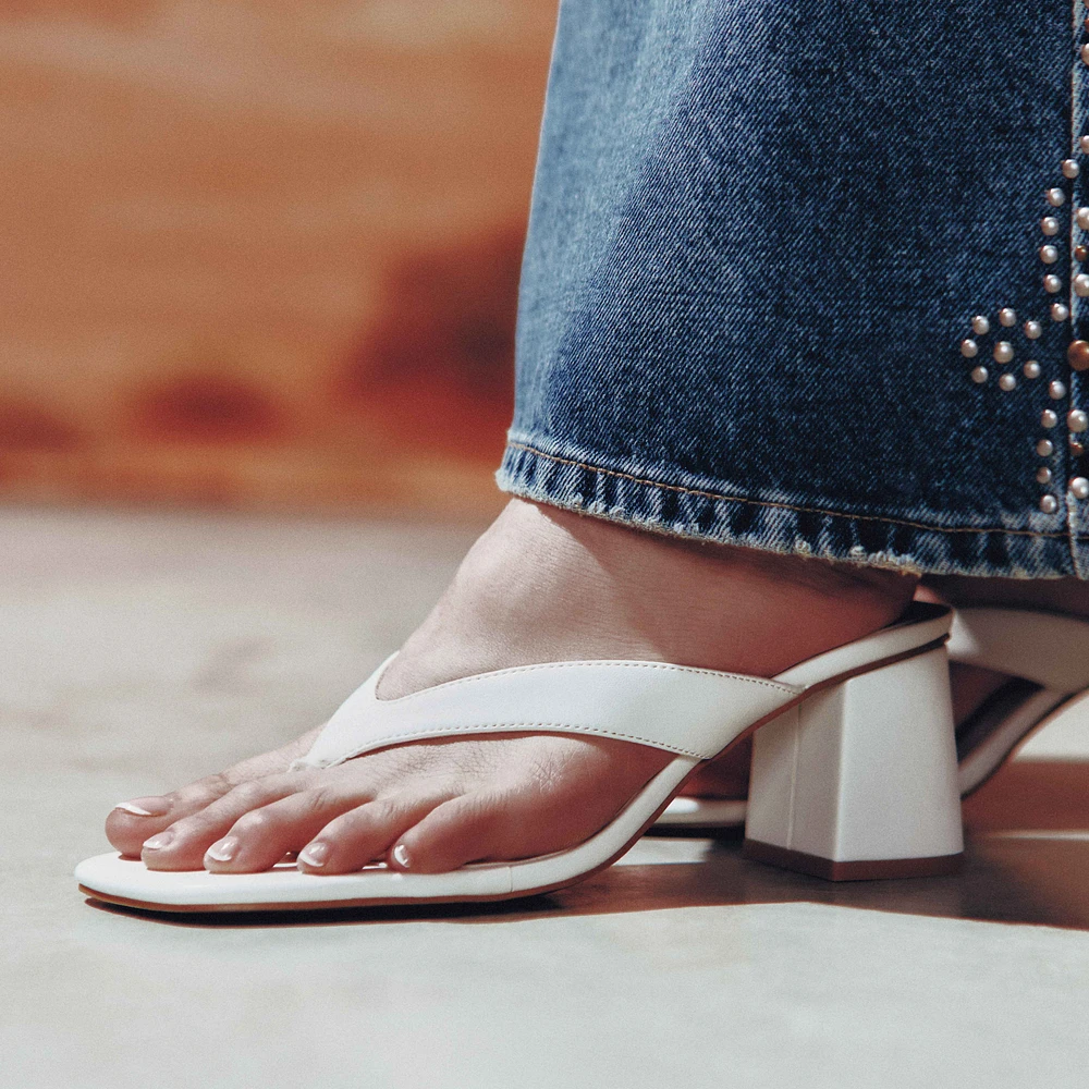 Calii White Women's Open-toe