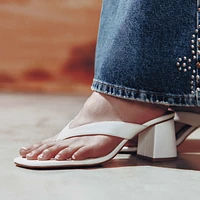 Calii White Women's Open-toe