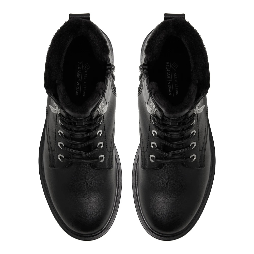 Carolyne Chunky Combat Boots - Lug sole