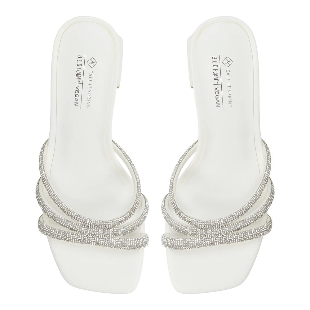 Crown White Overflow Women's Heeled mules