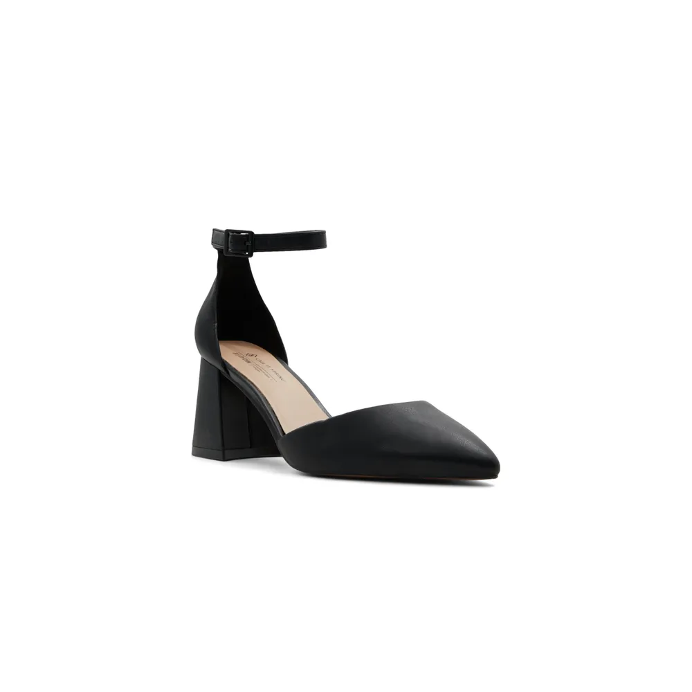 Daliaa Black Synthetic Smooth Women's Pumps